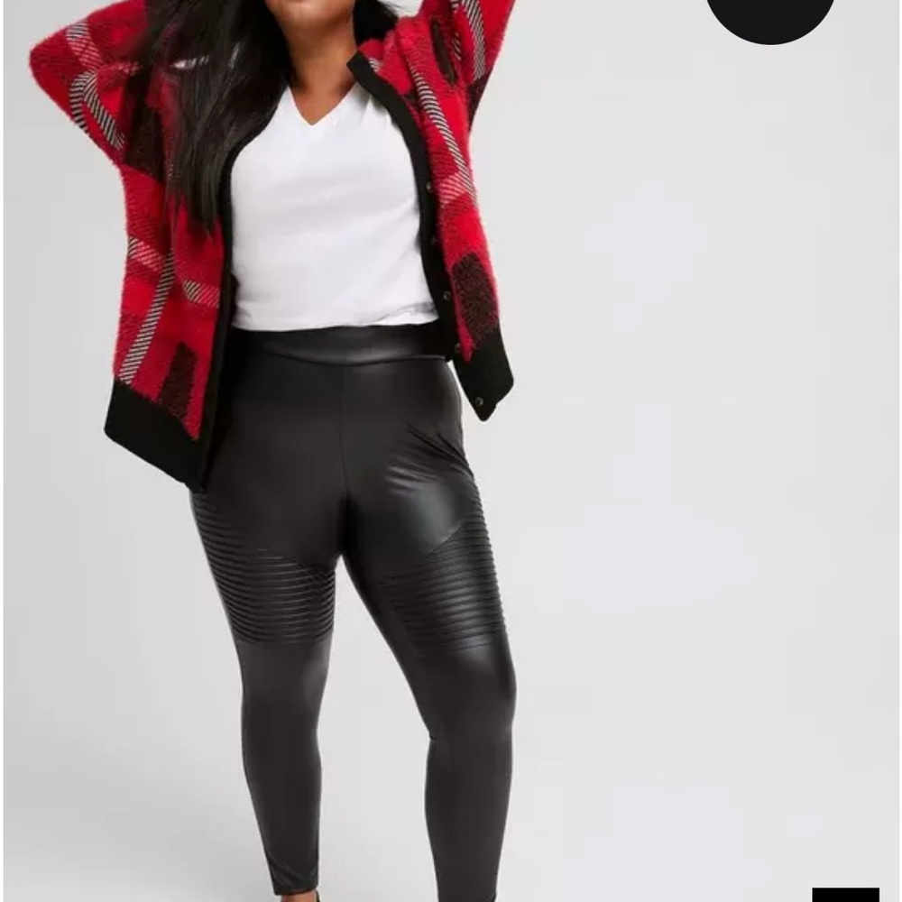 Full-Length Faux Leather Moto Legging